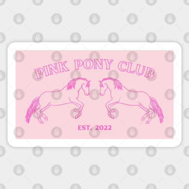 Pink Pony Club Sticker by Likeable Design